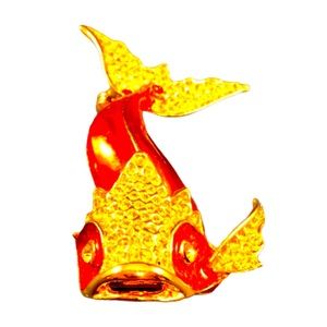 Vintage Koi fish brooch